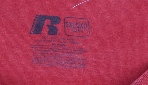 Russell Athletic Men's Red Georgia 2XL Graphic Print T-Shirt