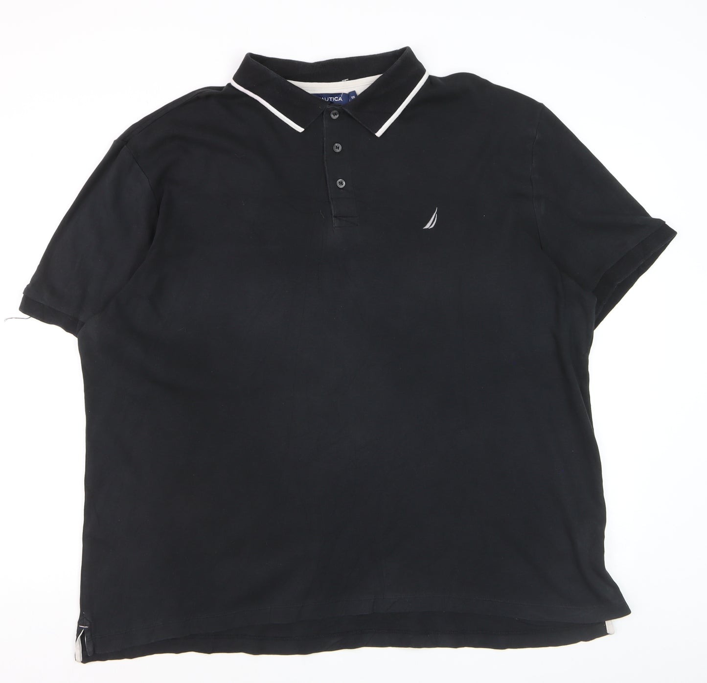 Nautica Men's Black 2XL Cotton Polo Shirt Classic Fit