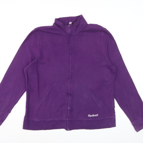 Carhartt Women Purple Full Zip Sweatshirt XL Cotton Blend Casual