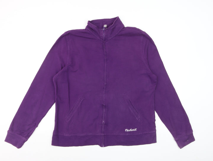 Carhartt Women Purple Full Zip Sweatshirt XL Cotton Blend Casual