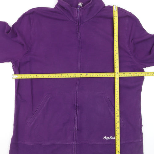 Carhartt Women Purple Full Zip Sweatshirt XL Cotton Blend Casual