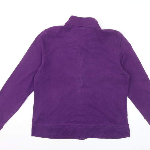 Carhartt Women Purple Full Zip Sweatshirt XL Cotton Blend Casual