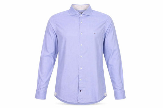 Tommy Hilfiger Men's Blue Fitted Long Sleeve Dress Shirt Size 15.5 39