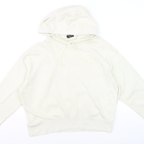 Nike Men's Ivory Pullover Hoodie M Regular Fit Fleece Sweatshirt