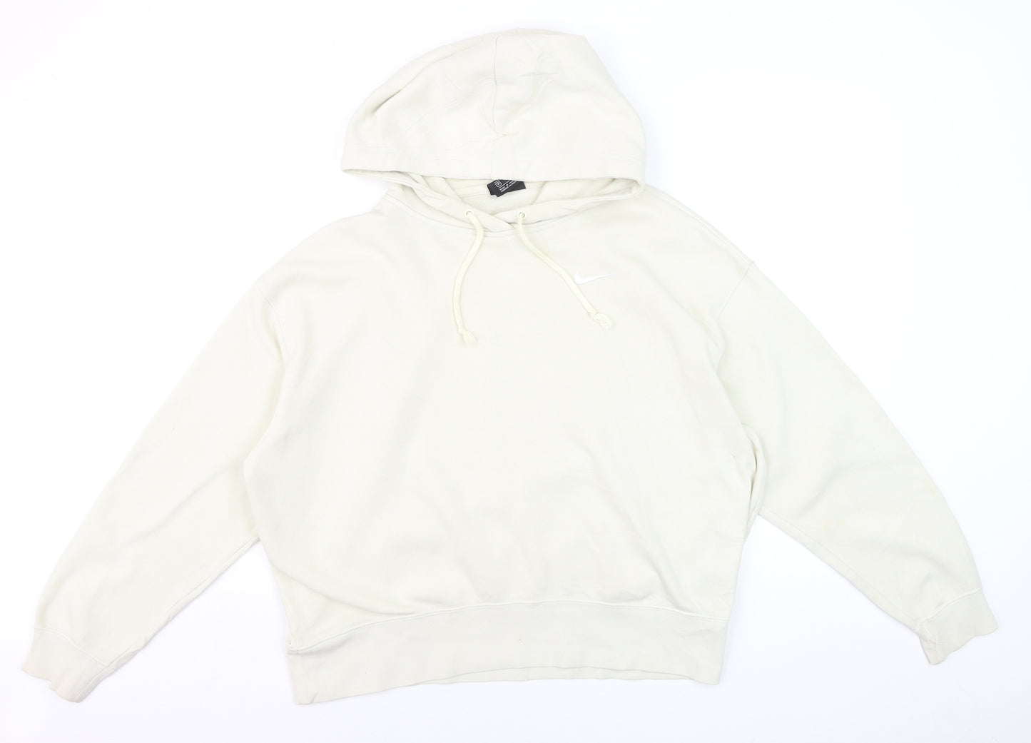 Nike Men's Ivory Pullover Hoodie M Regular Fit Fleece Sweatshirt
