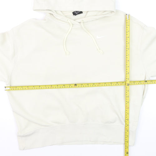 Nike Men's Ivory Pullover Hoodie M Regular Fit Fleece Sweatshirt