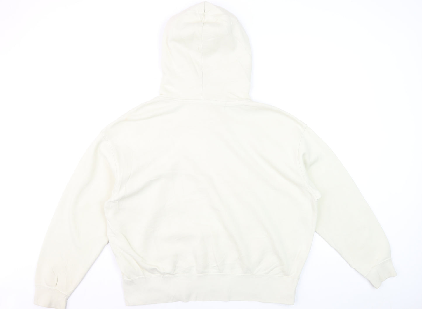 Nike Men's Ivory Pullover Hoodie M Regular Fit Fleece Sweatshirt