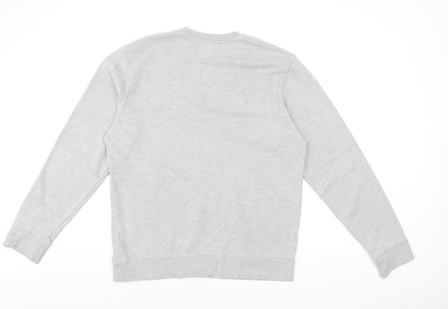 Champion Men's Grey Crew Neck Embroidered Logo Sweatshirt M