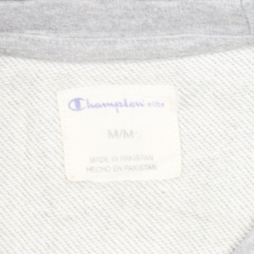 Champion Men's Grey Crew Neck Embroidered Logo Sweatshirt M