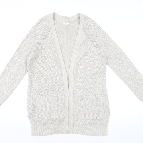 Fat Face Women Beige Knit Long Sleeve Open Cardigan UK 10