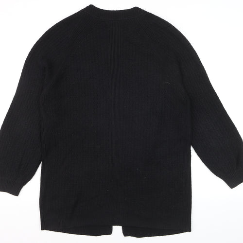 Fat Face Women Black Long Sleeve Knit Cardigan UK 10