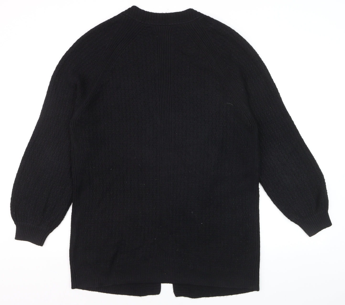 Fat Face Women Black Long Sleeve Knit Cardigan UK 10