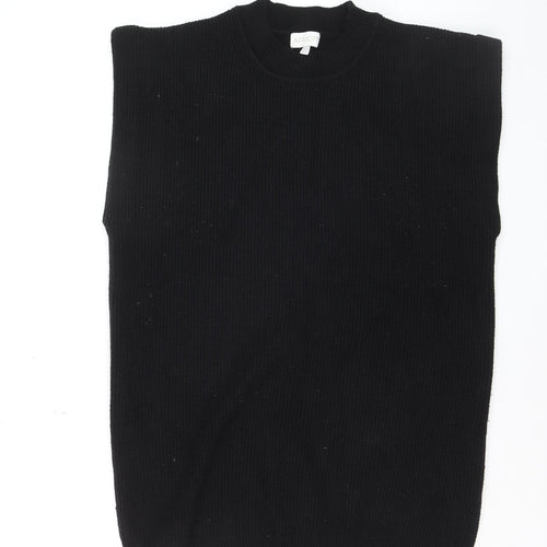 Apricot Women's Black Sleeveless Mock Neck Knit Vest M