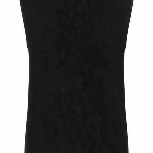 Apricot Women's Black Sleeveless Mock Neck Knit Vest M