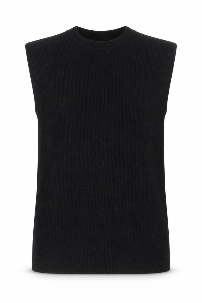 Apricot Women's Black Sleeveless Mock Neck Knit Vest M
