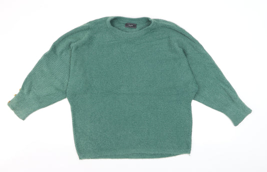 Ellie B Women's Green Crew Neck Long Sleeve Pullover Jumper Size S