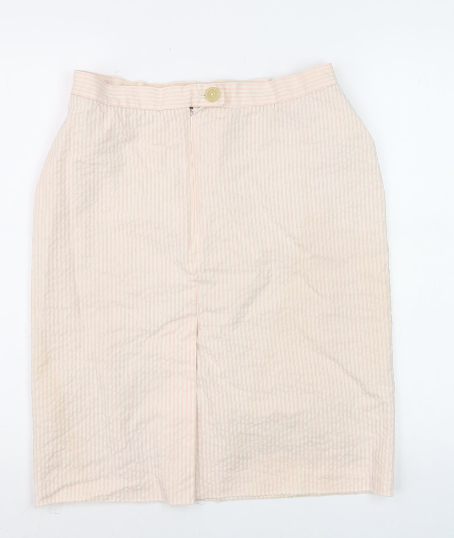 Vivienne Westwood Women Beige Striped Pencil Knee Length Skirt UK 12