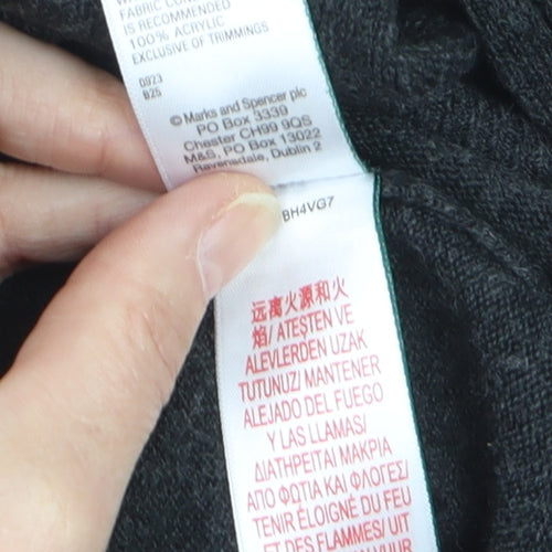 Marks and Spencer Women’s Grey Acrylic Crew Neck Jumper Size 24