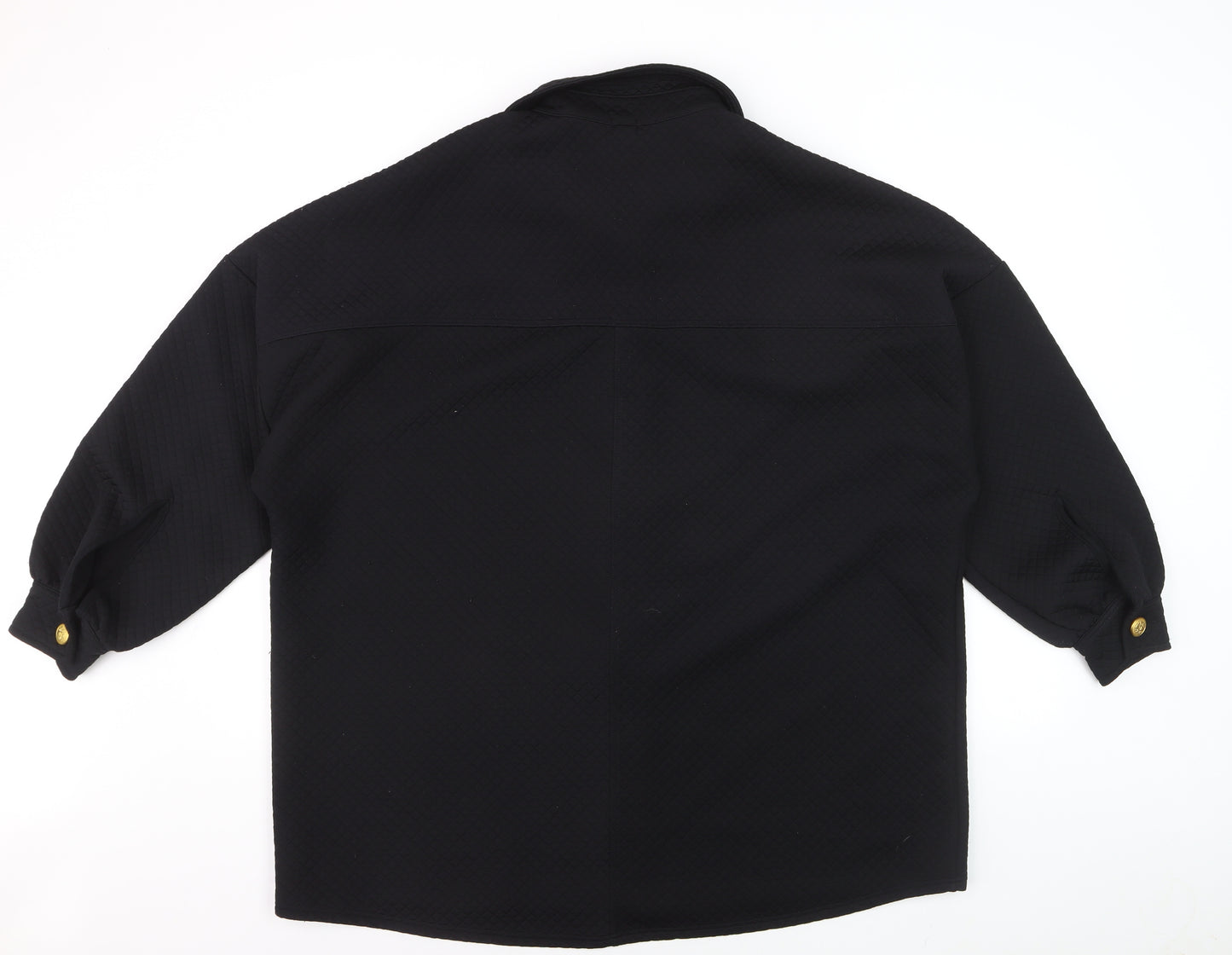 River Island Women's Black Button-Up Long Sleeve Shirt M