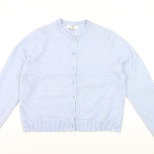 Marks and Spencer Women's Blue Long Sleeve Cardigan L
