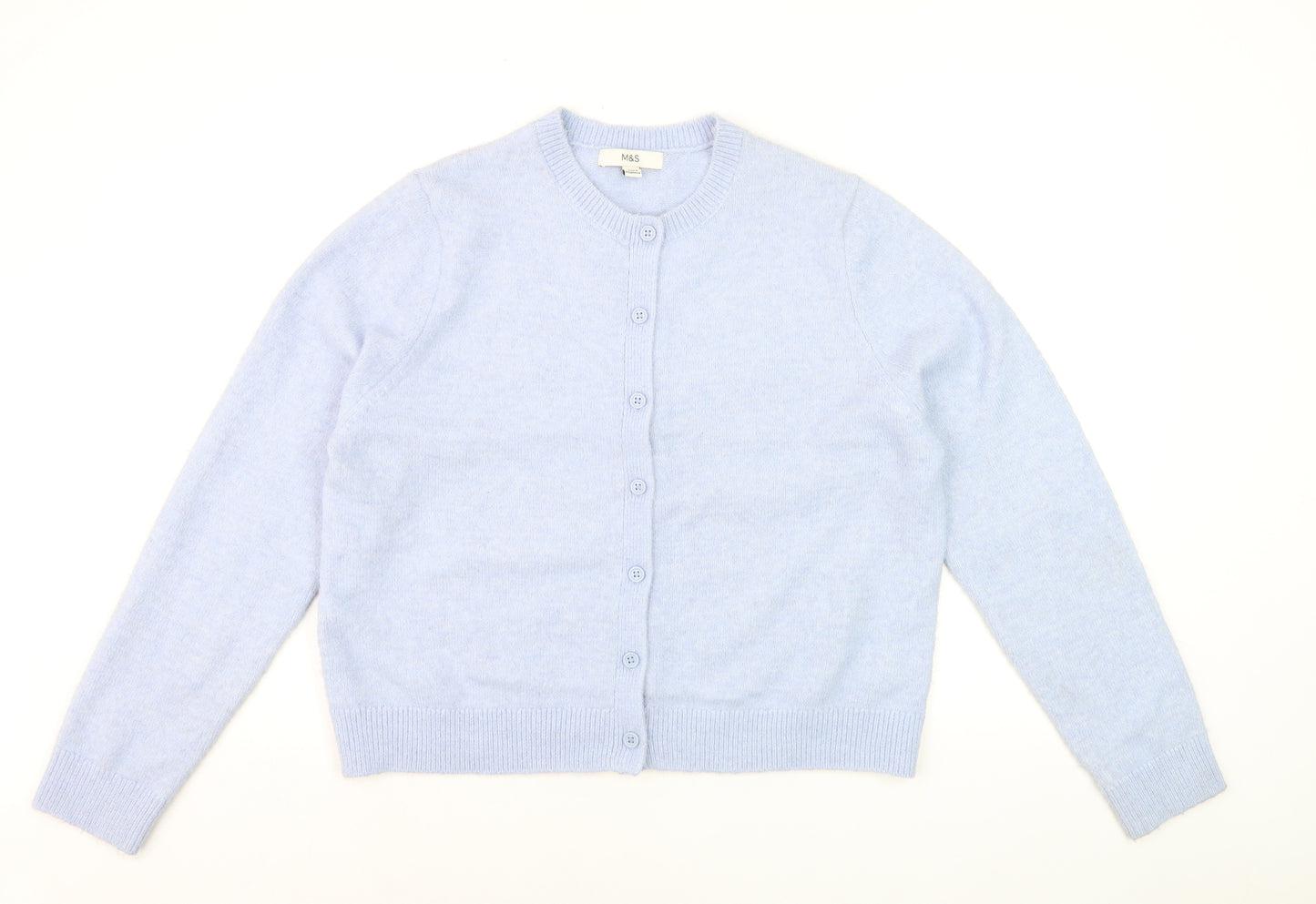 Marks and Spencer Women's Blue Long Sleeve Cardigan L