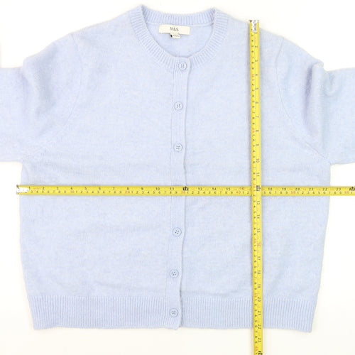 Marks and Spencer Women's Blue Long Sleeve Cardigan L