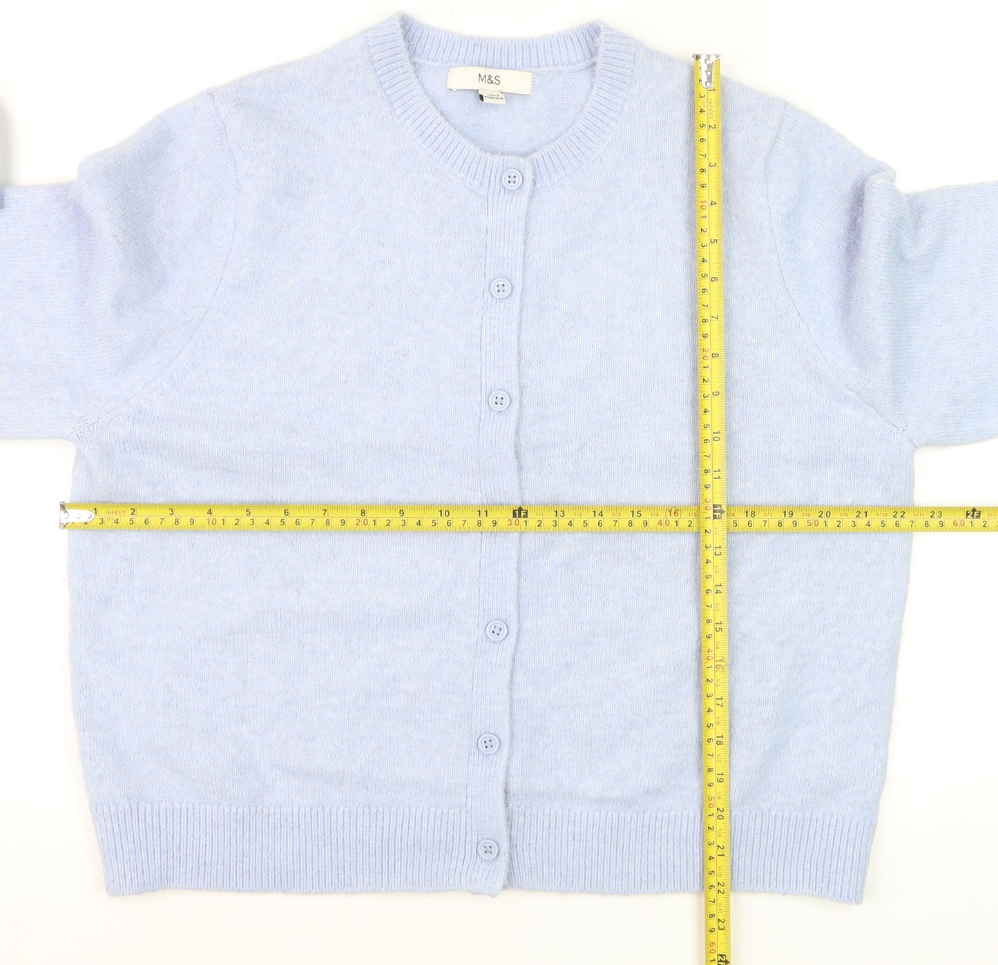 Marks and Spencer Women's Blue Long Sleeve Cardigan L