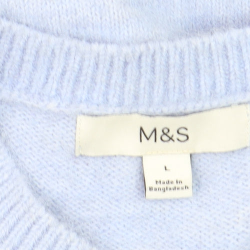 Marks and Spencer Women's Blue Long Sleeve Cardigan L