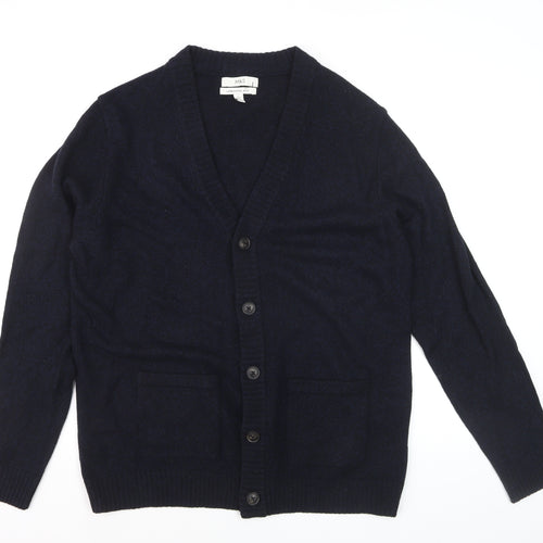 Marks and Spencer Men’s Blue Lambswool Cardigan L Classic Knit