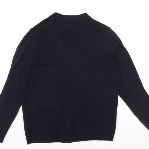 Marks and Spencer Men’s Blue Lambswool Cardigan L Classic Knit