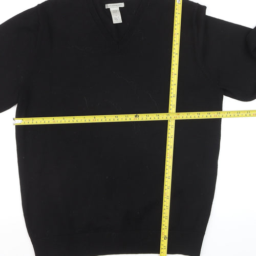GAP Men’s Black Merino Wool V-Neck Pullover Jumper Size L
