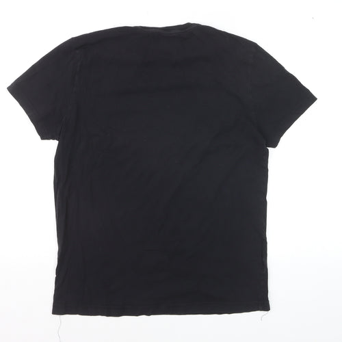 Lacoste Women's Black Cotton Regular Fit T-Shirt Size L