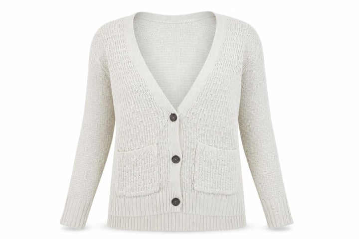 Hollister Women’s Beige V-Neck Knit Button Cardigan Size M