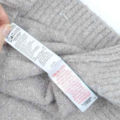 Marks and Spencer Goodmove Women Beige Hooded Pullover Jumper M