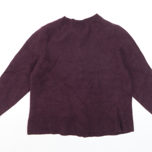 Marks and Spencer Autograph Women Purple Cashmere Cardigan Size 16