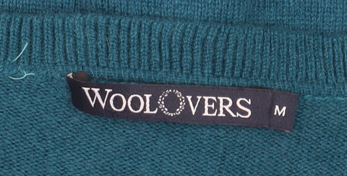 WoolOvers Women's Blue Cashmere Merino Wool Cardigan M