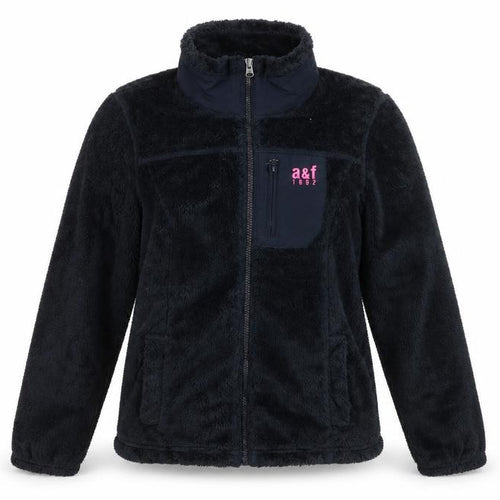Abercrombie Girls Black XL Full Zip Fleece Hoodie Jacket