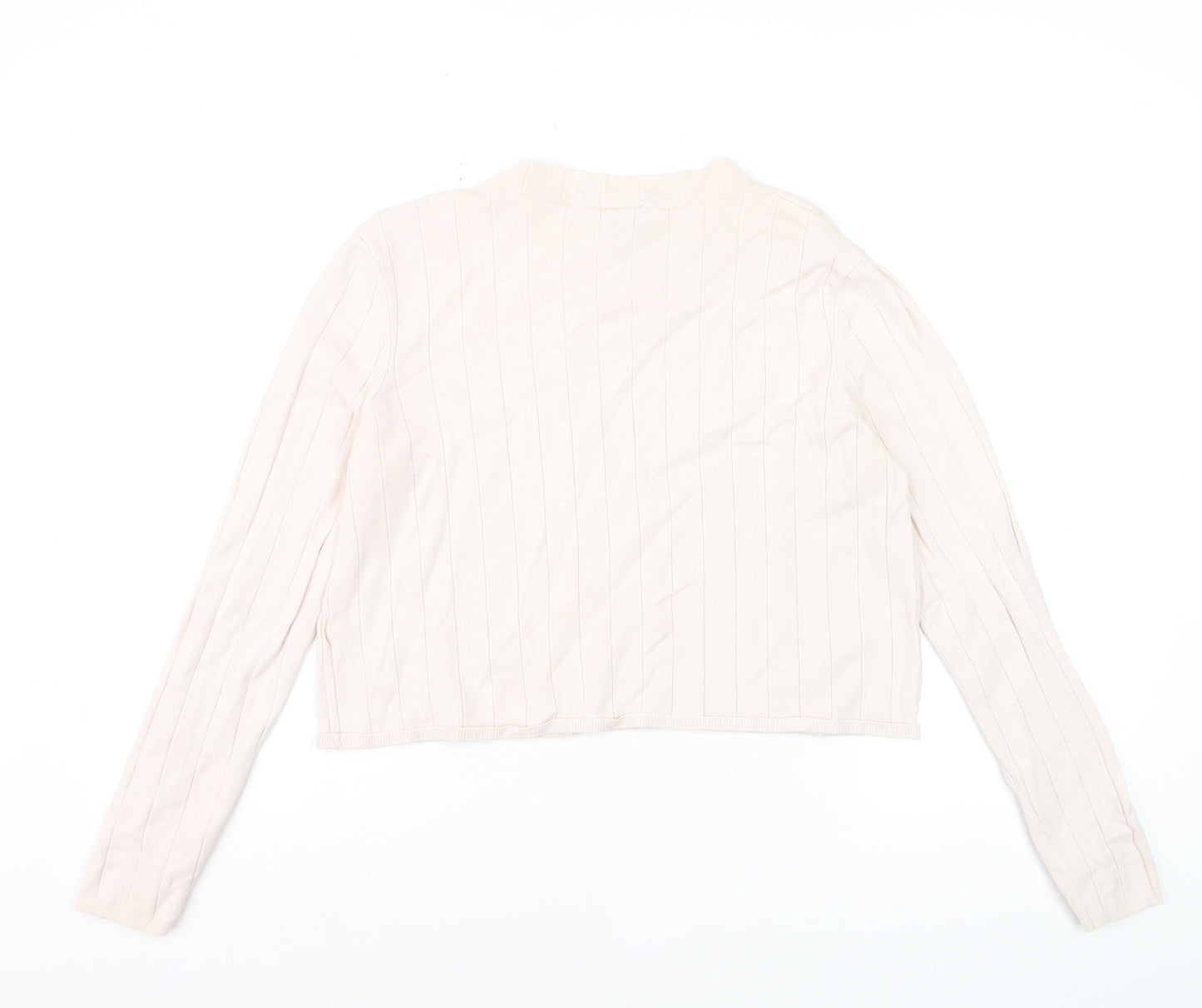 Warehouse Women Ivory Size 14 Mock Neck Long Sleeve Pullover Jumper