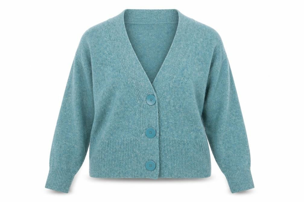 Marks and Spencer Women’s Seafoam Cardigan Medium V-Neck Knit