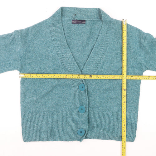Marks and Spencer Women’s Seafoam Cardigan Medium V-Neck Knit