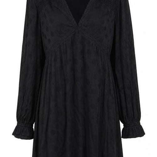 Nobody's Child Women's Black Polka Dot Wrap Mini Dress Size 10