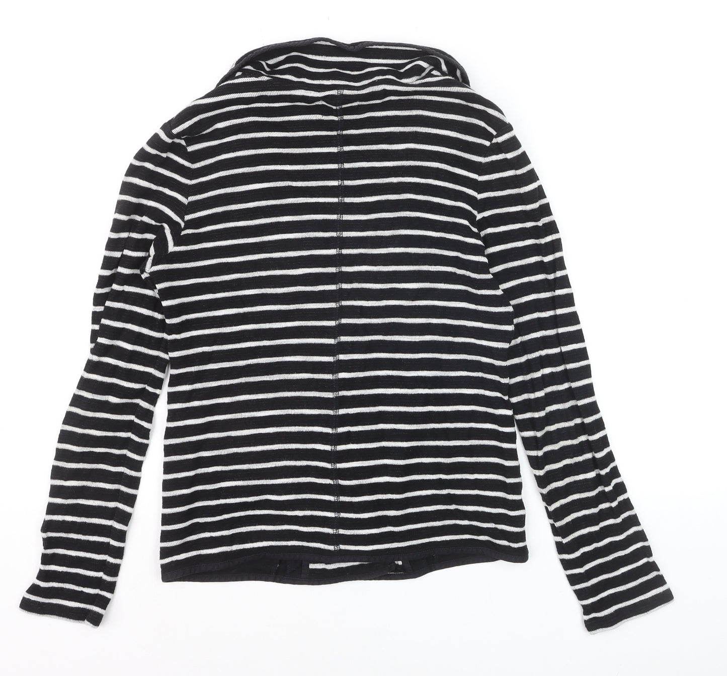 Caslon Women’s Black Striped Knit Blazer Size S Single-Breasted