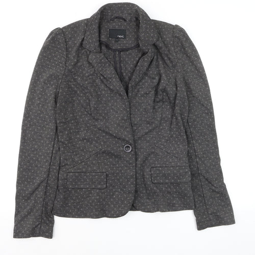 Next Women's Grey Tailored Blazer Jacket Size 10 Slim Fit