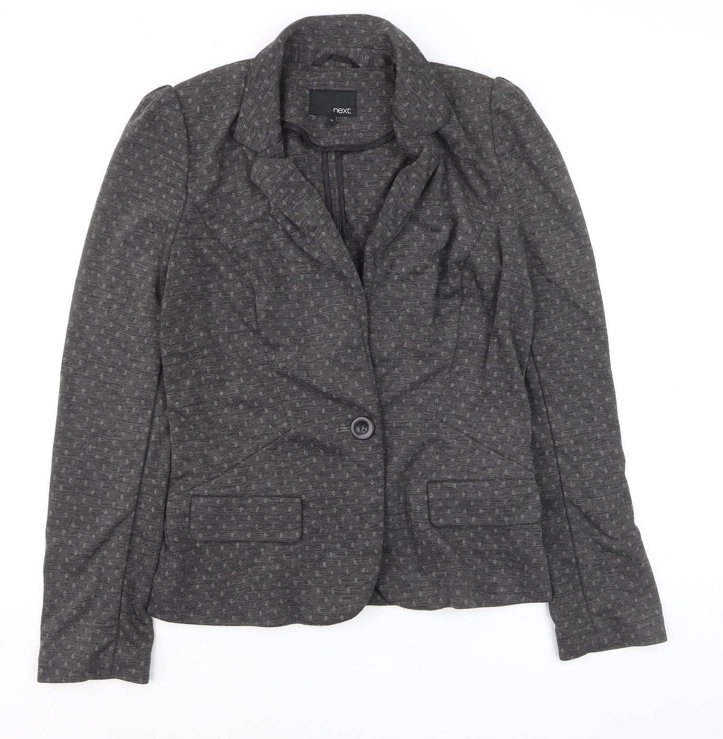 Next Women's Grey Tailored Blazer Jacket Size 10 Slim Fit