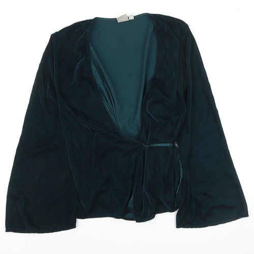 ASOS Women’s Green Velvet Wrap Blouse UK 10 Long Sleeve