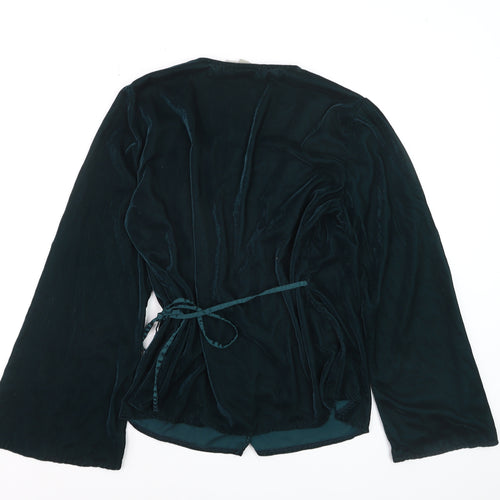 ASOS Women’s Green Velvet Wrap Blouse UK 10 Long Sleeve