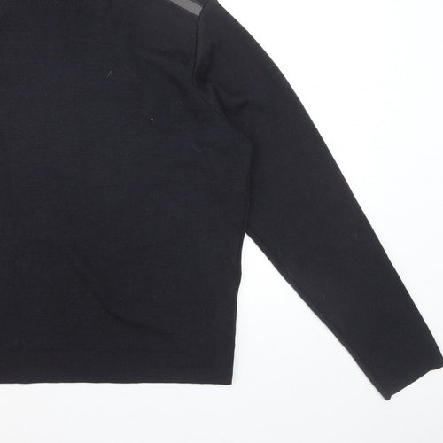 Reiss Men's Black Roll Neck Slim Fit Knit Jumper Size S