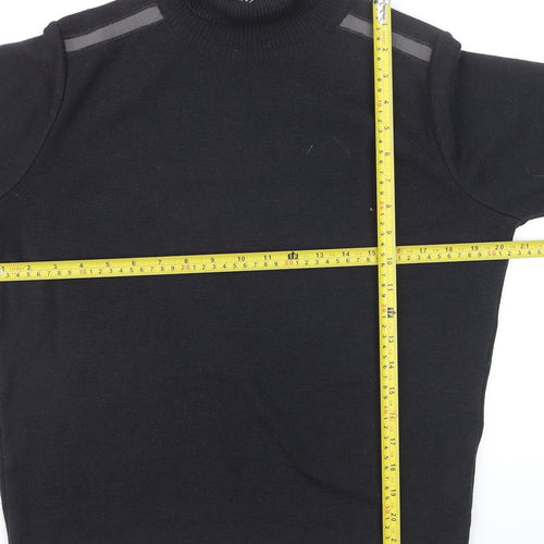 Reiss Men's Black Roll Neck Slim Fit Knit Jumper Size S