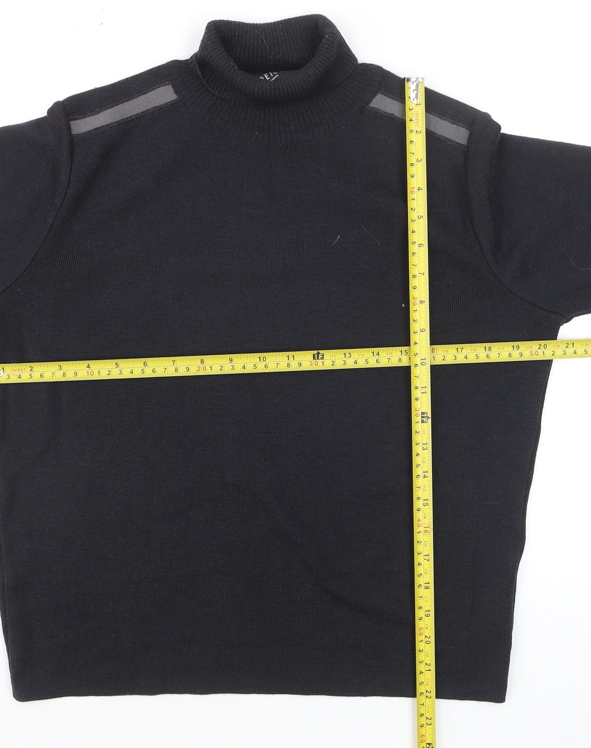 Reiss Men's Black Roll Neck Slim Fit Knit Jumper Size S