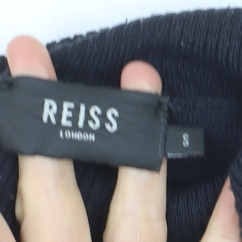 Reiss Men's Black Roll Neck Slim Fit Knit Jumper Size S